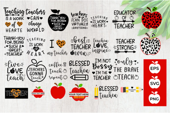 26 File Teacher Svg Bundle School Svg for Graphics and Crafts