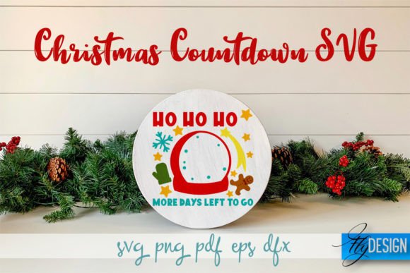 Christmas Countdown SVG Winter Design Graphics for Crafts