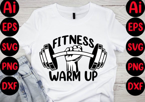 Fitness Warm Up Graphics for Crafts