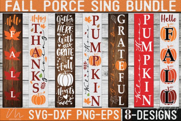 Funny Fall Porce Sing SVG Bundle for Graphics & Crafts
